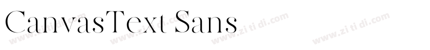 CanvasText Sans字体转换